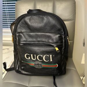 Black Gucci Backpack